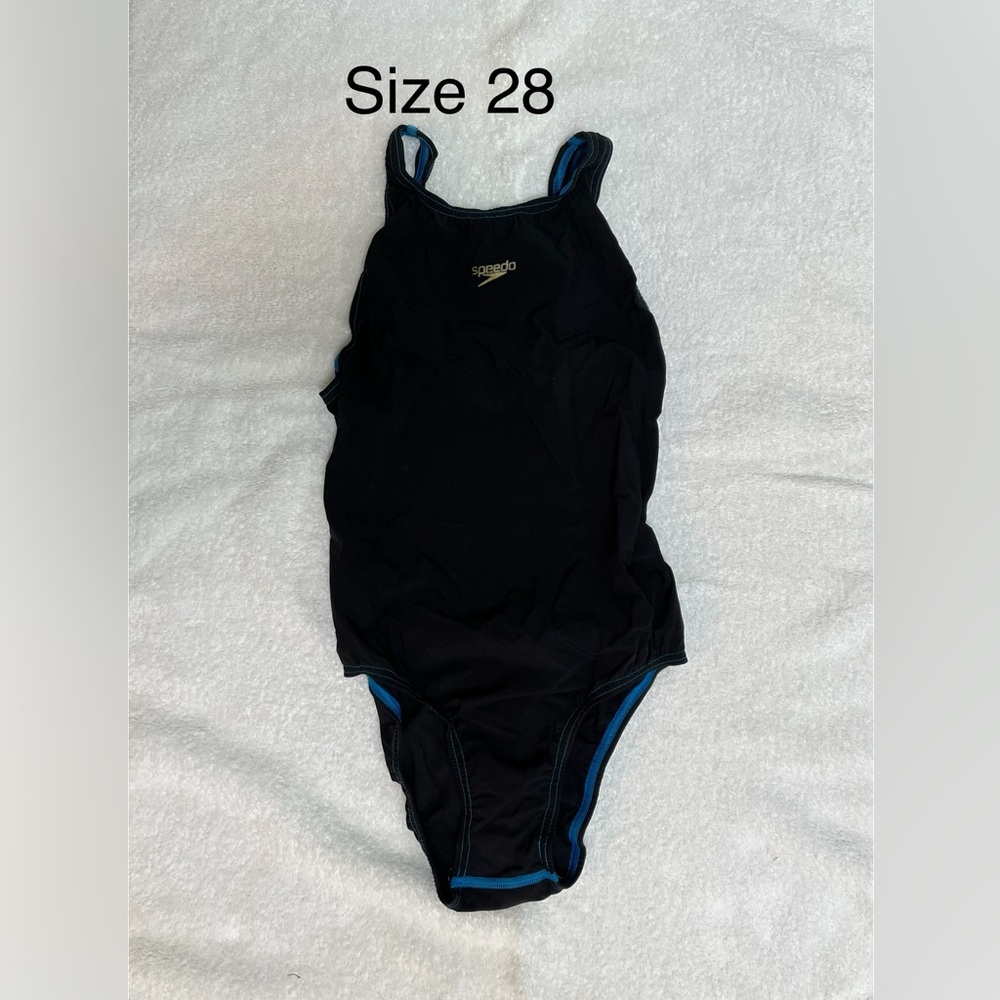 Speedo Competition LZR Pro Black Swimsuit with Blue Trim